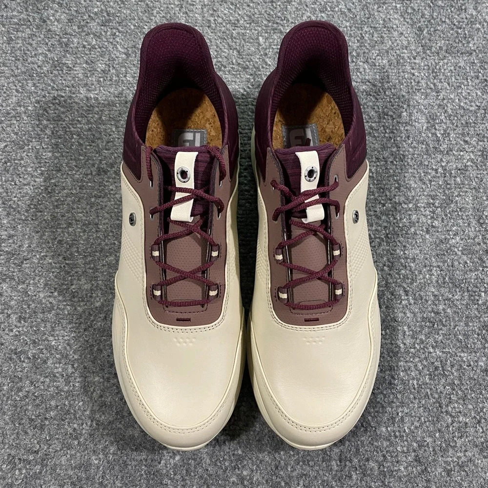 FootJoy FJ Stratos Spikeless Golf Shoes Womens 10 M Vanilla Merlot Versatrax NIB